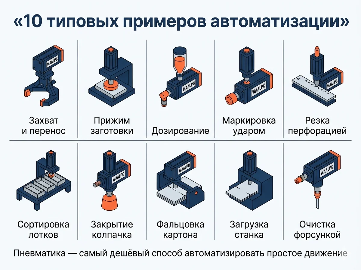 10 примеров автоматизации с пневматикой