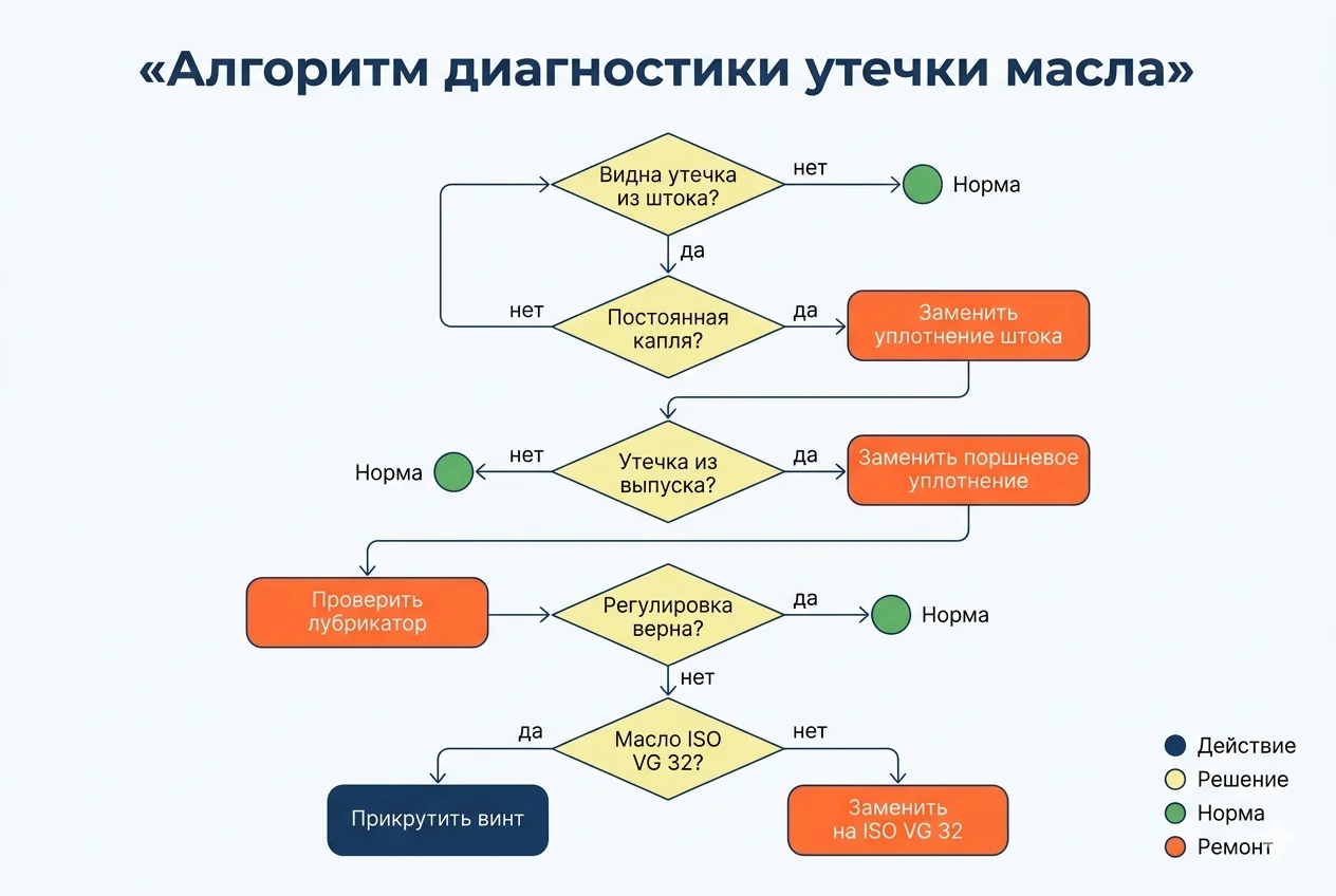 Алгоритм диагностики утечки масла