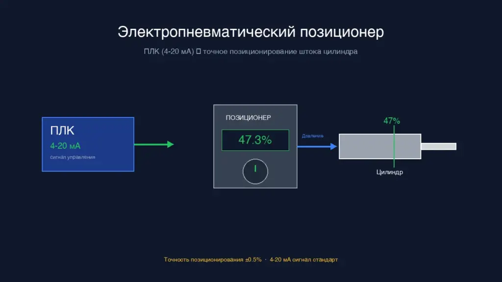Электропневматический позиционер — схема работы