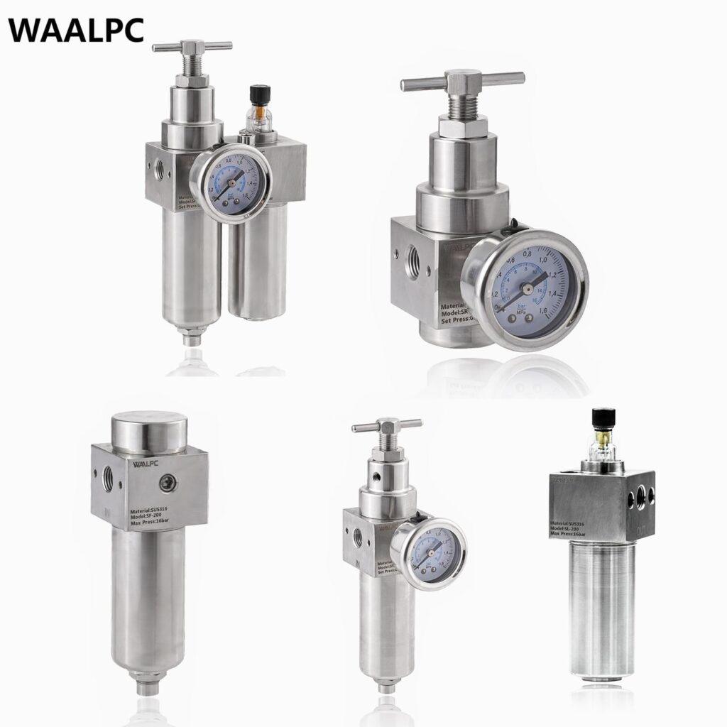 lib-mic-SFRL200-1-Large-Flow-Air-Frl-Unit-Stainless-Steel-Filter-Reg