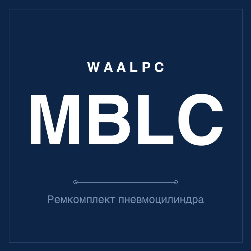 Ремкомплект (уплотнения) пневмоцилиндра MBLC WAALPC MBLC-KIT