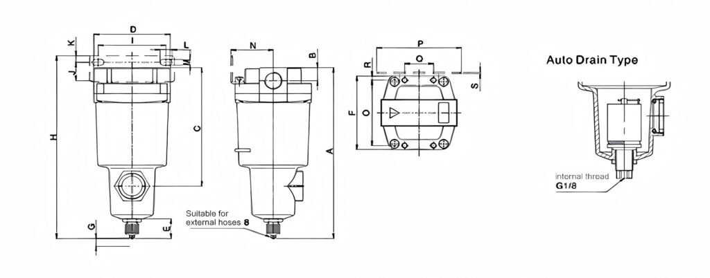 lib-mic-AFM2000-1-Series-Pneumatic-Mist-Separator-with-Auto-Drain-Fi