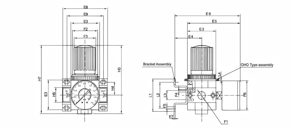 lib-mic-HR-MIDI-1-Hr-MIDI-G1-4-Pneumatic-Pressure-Regulator-Built-in