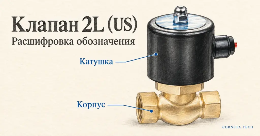 Клапан 2L(US): расшифровка кода, проходы и совместимая серия SLG5404