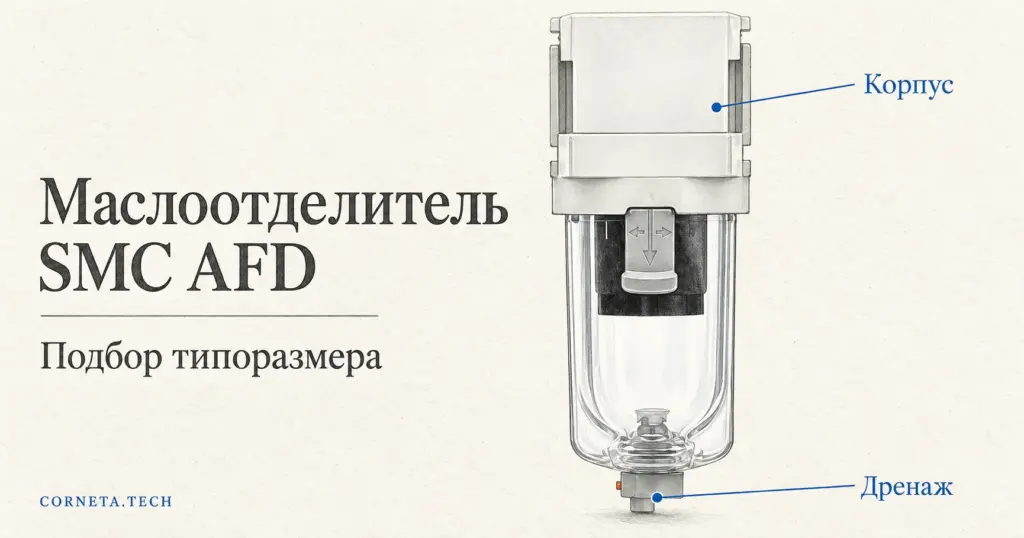 SMC AFD — маслоотделитель тонкой очистки: как подобрать типоразмер