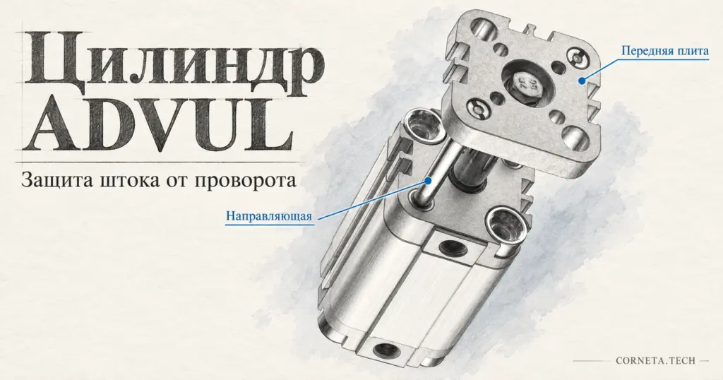 ADVUL — компактный цилиндр с защитой штока от проворота