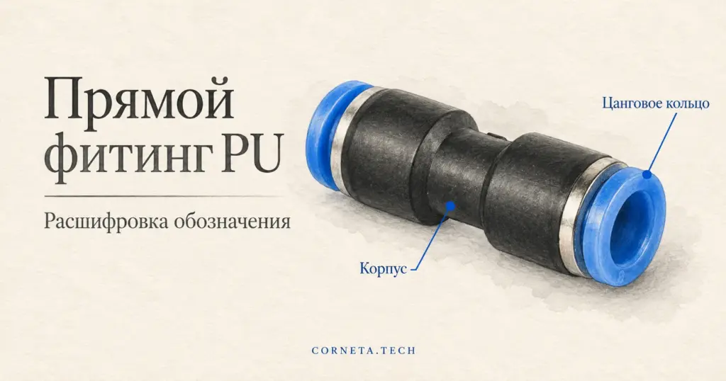 Фитинг PU: расшифровка кода и совместимый аналог